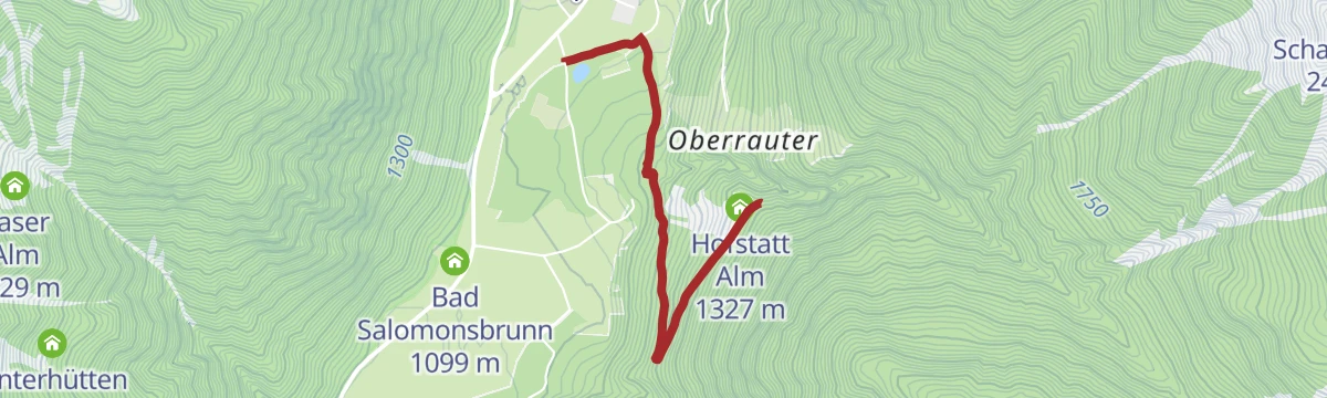 Route map: Family Hike to Hofstatt Alm